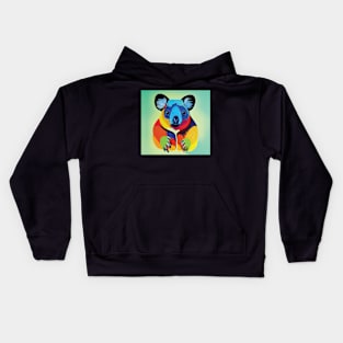 Colourful Koala Contemporary Art Kids Hoodie